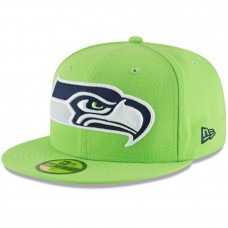 Men's Seattle Seahawks New Era Neon Green Omaha 59FIFTY Fitted Hat 3184421
